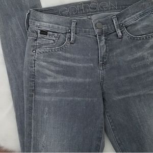 GOLDSIGN Lure Grey Wash Distressed Skinny Jeans Size 24